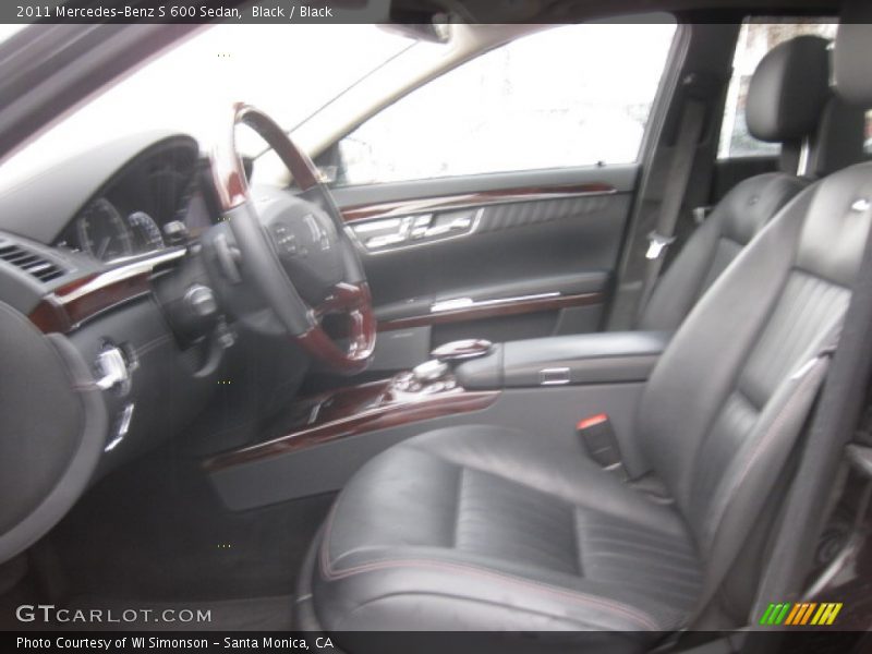Black / Black 2011 Mercedes-Benz S 600 Sedan