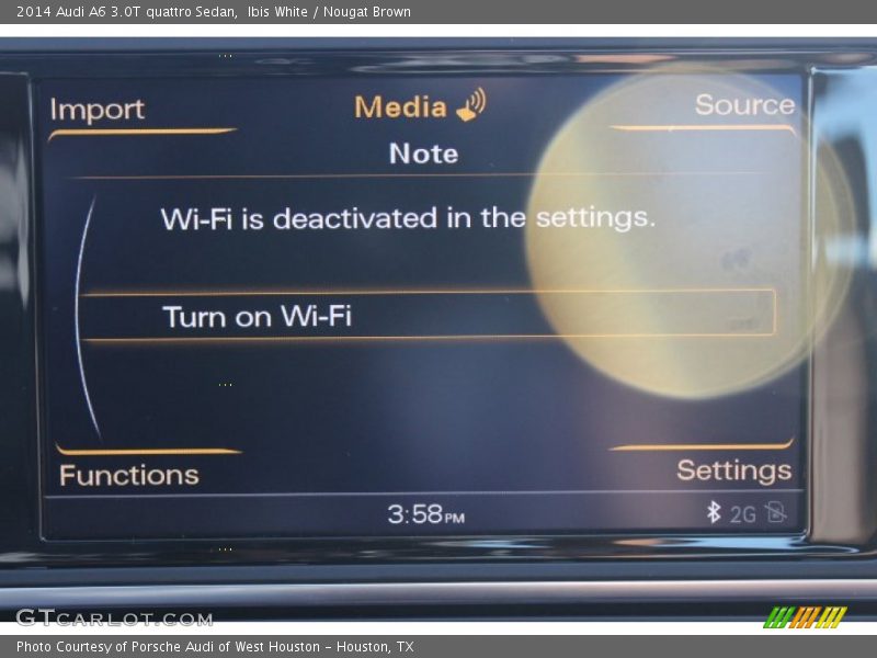 Ibis White / Nougat Brown 2014 Audi A6 3.0T quattro Sedan