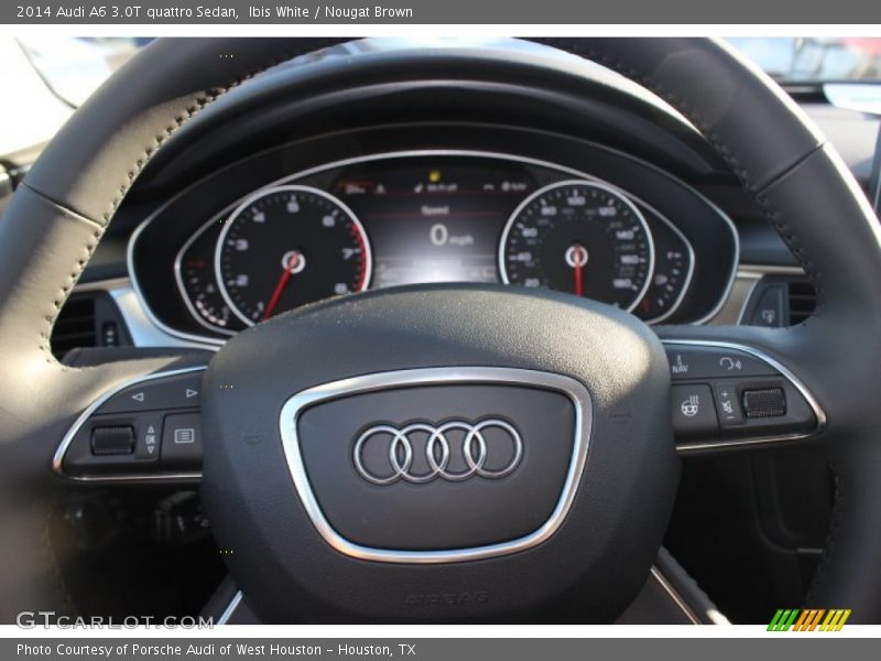 Ibis White / Nougat Brown 2014 Audi A6 3.0T quattro Sedan