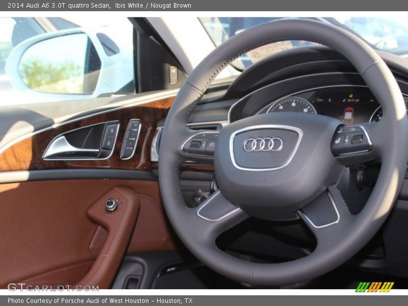 Ibis White / Nougat Brown 2014 Audi A6 3.0T quattro Sedan