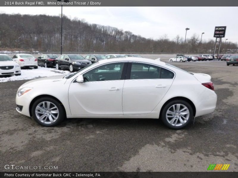 White Diamond Tricoat / Ebony 2014 Buick Regal FWD