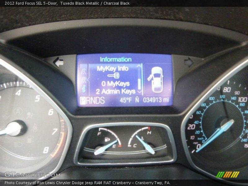 Tuxedo Black Metallic / Charcoal Black 2012 Ford Focus SEL 5-Door