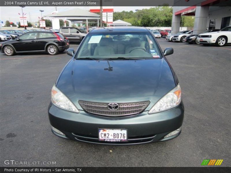 Aspen Green Pearl / Stone 2004 Toyota Camry LE V6