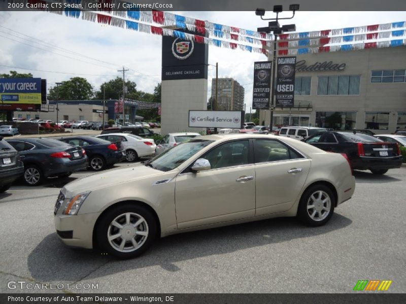 Gold Mist / Cashmere/Cocoa 2009 Cadillac CTS Sedan