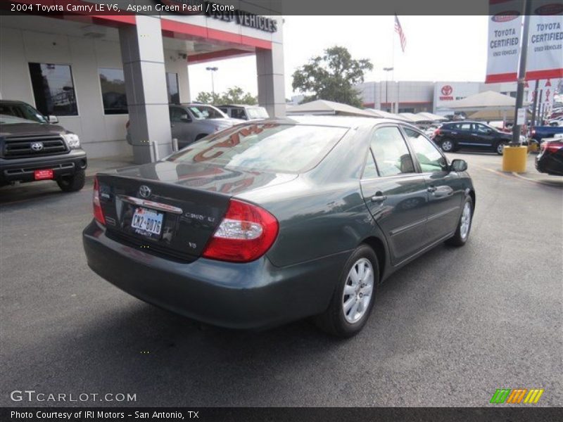 Aspen Green Pearl / Stone 2004 Toyota Camry LE V6