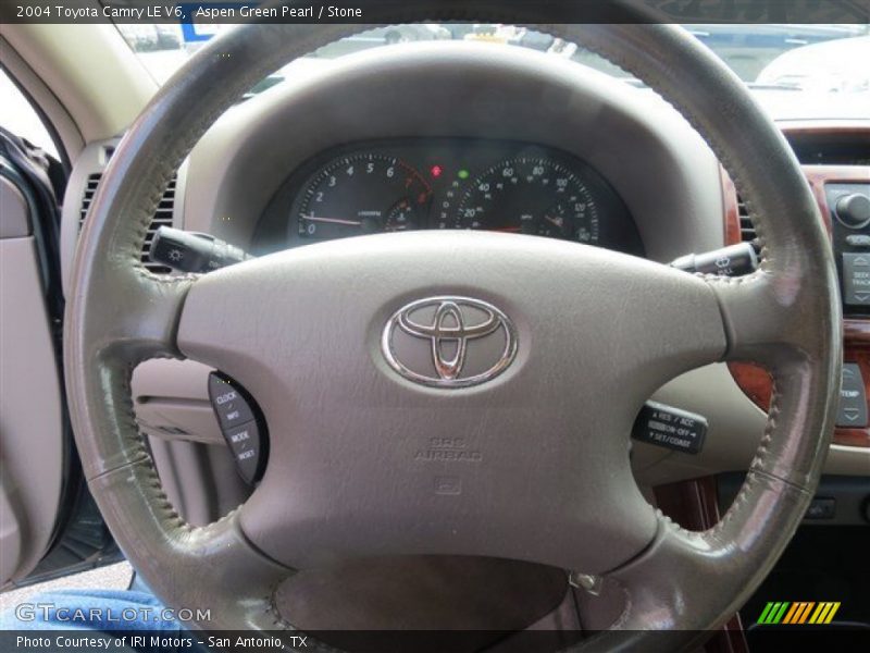 Aspen Green Pearl / Stone 2004 Toyota Camry LE V6