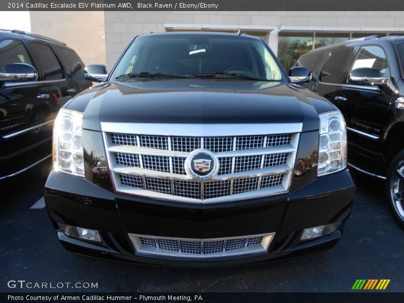 Black Raven / Ebony/Ebony 2014 Cadillac Escalade ESV Platinum AWD