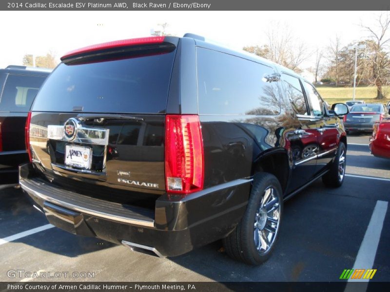 Black Raven / Ebony/Ebony 2014 Cadillac Escalade ESV Platinum AWD