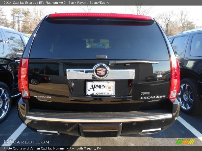 Black Raven / Ebony/Ebony 2014 Cadillac Escalade ESV Platinum AWD