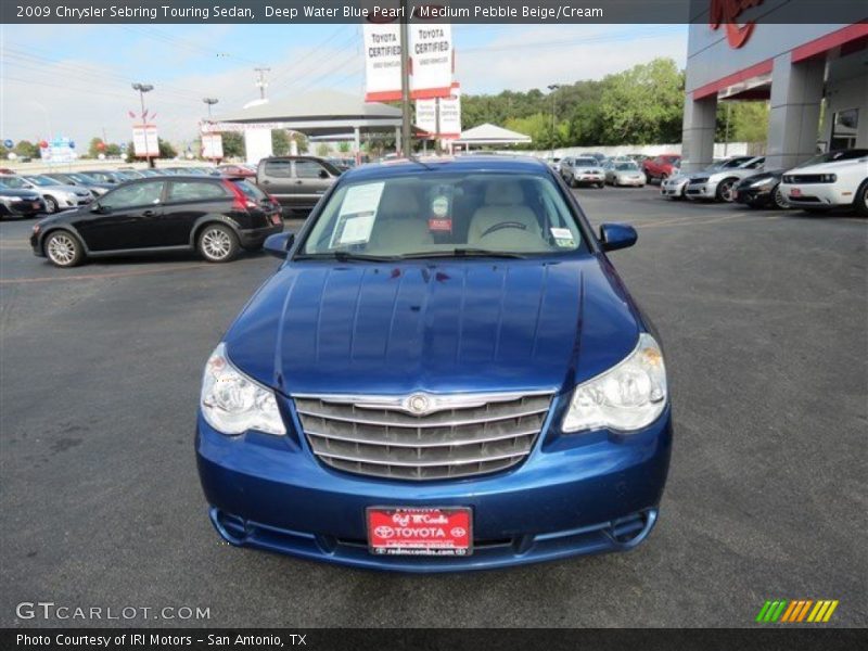 Deep Water Blue Pearl / Medium Pebble Beige/Cream 2009 Chrysler Sebring Touring Sedan