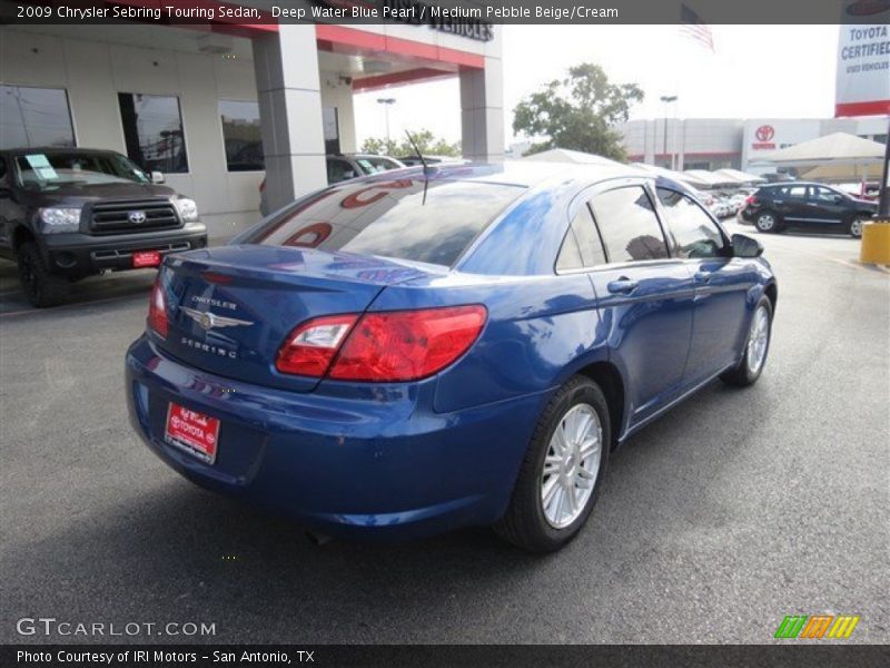 Deep Water Blue Pearl / Medium Pebble Beige/Cream 2009 Chrysler Sebring Touring Sedan