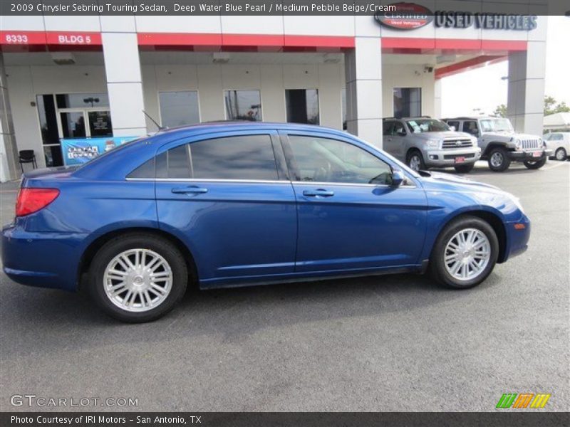 Deep Water Blue Pearl / Medium Pebble Beige/Cream 2009 Chrysler Sebring Touring Sedan