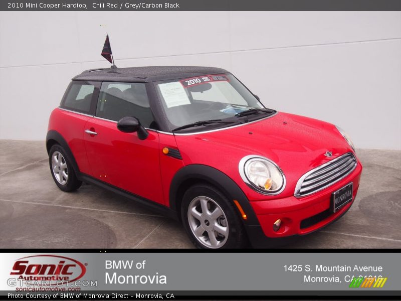 Chili Red / Grey/Carbon Black 2010 Mini Cooper Hardtop