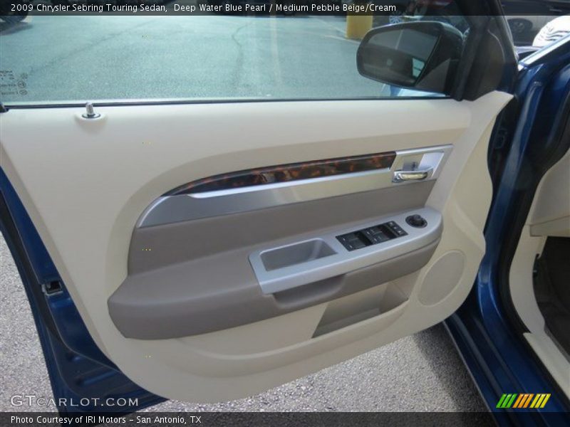 Deep Water Blue Pearl / Medium Pebble Beige/Cream 2009 Chrysler Sebring Touring Sedan