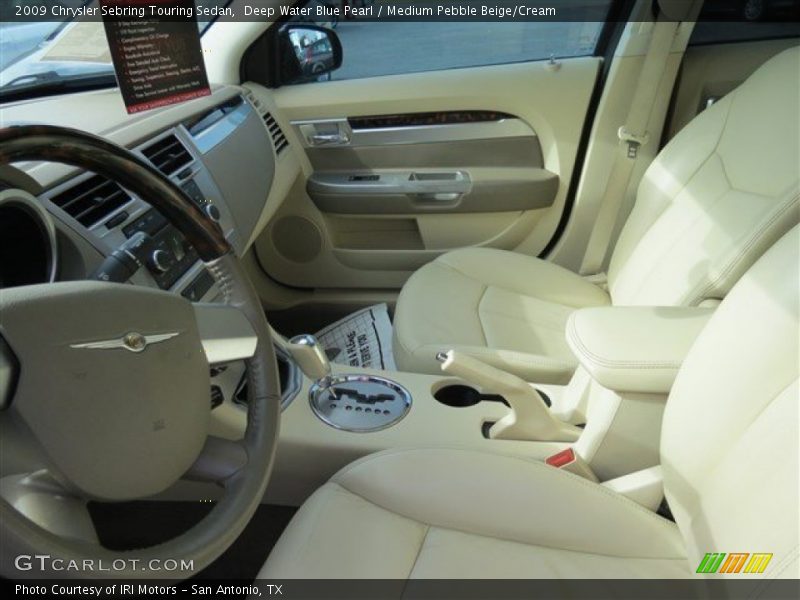 Deep Water Blue Pearl / Medium Pebble Beige/Cream 2009 Chrysler Sebring Touring Sedan