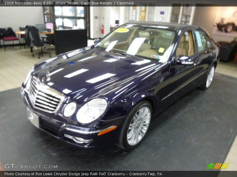 Capri Blue Metallic / Cashmere 2008 Mercedes-Benz E 350 4Matic Sedan