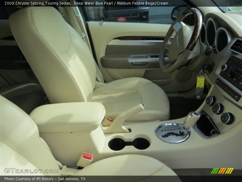 Deep Water Blue Pearl / Medium Pebble Beige/Cream 2009 Chrysler Sebring Touring Sedan