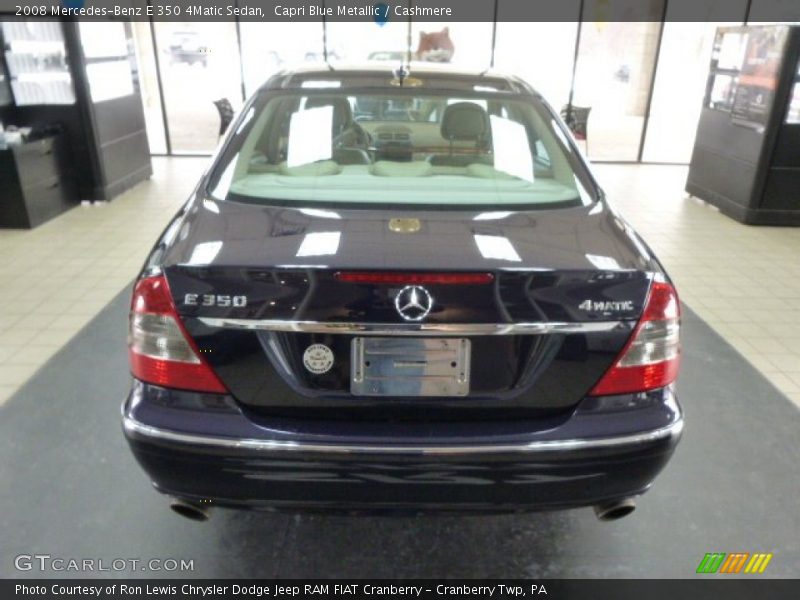 Capri Blue Metallic / Cashmere 2008 Mercedes-Benz E 350 4Matic Sedan