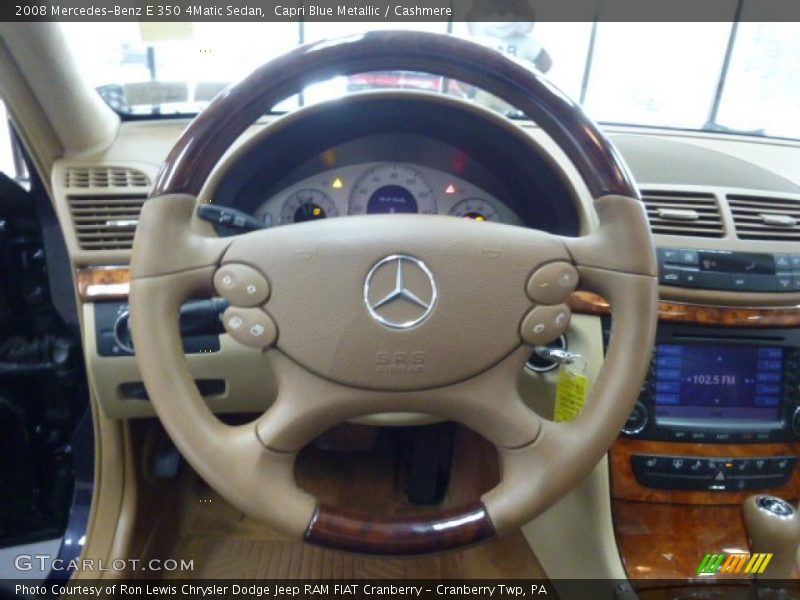 Capri Blue Metallic / Cashmere 2008 Mercedes-Benz E 350 4Matic Sedan