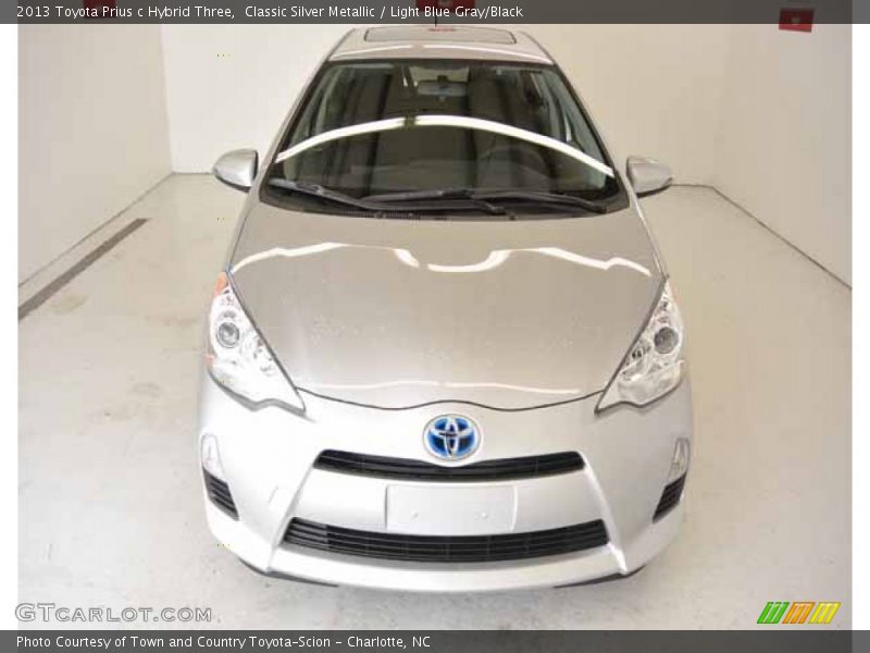 Classic Silver Metallic / Light Blue Gray/Black 2013 Toyota Prius c Hybrid Three