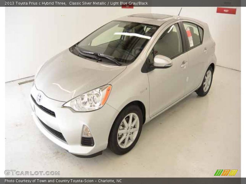 Classic Silver Metallic / Light Blue Gray/Black 2013 Toyota Prius c Hybrid Three
