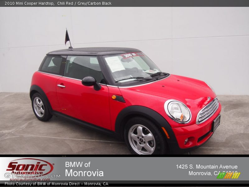Chili Red / Grey/Carbon Black 2010 Mini Cooper Hardtop