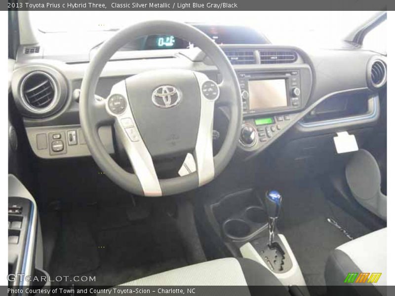 Classic Silver Metallic / Light Blue Gray/Black 2013 Toyota Prius c Hybrid Three