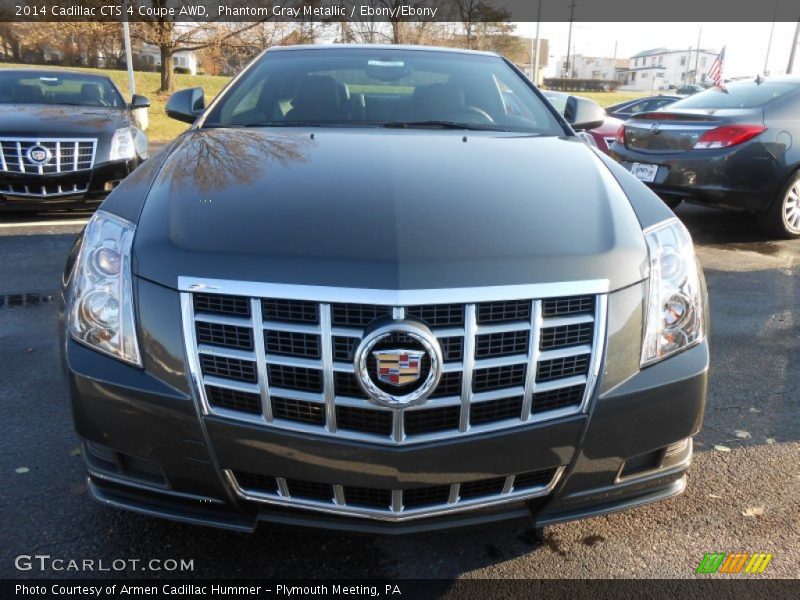 Phantom Gray Metallic / Ebony/Ebony 2014 Cadillac CTS 4 Coupe AWD