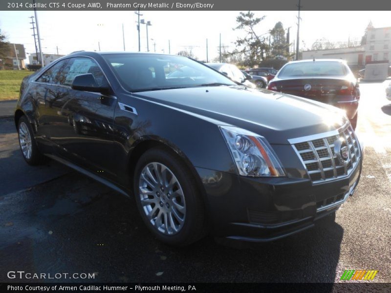 Phantom Gray Metallic / Ebony/Ebony 2014 Cadillac CTS 4 Coupe AWD