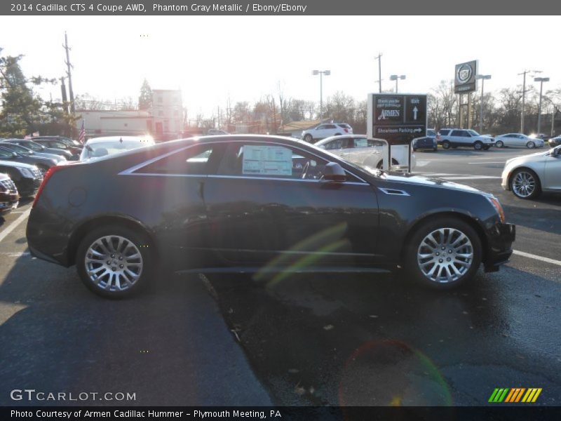 Phantom Gray Metallic / Ebony/Ebony 2014 Cadillac CTS 4 Coupe AWD