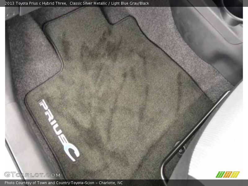 Classic Silver Metallic / Light Blue Gray/Black 2013 Toyota Prius c Hybrid Three