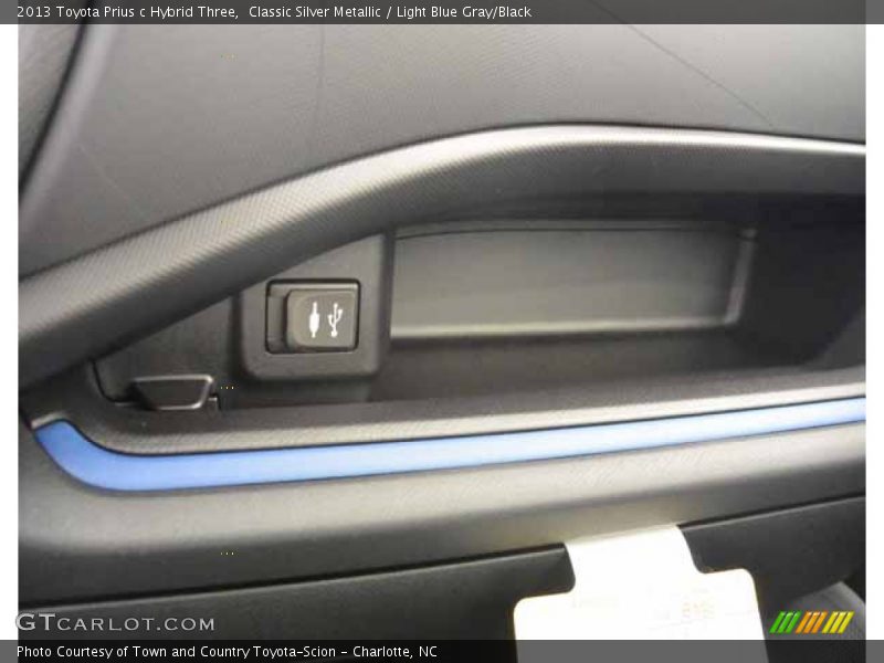 Classic Silver Metallic / Light Blue Gray/Black 2013 Toyota Prius c Hybrid Three