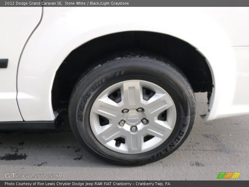 Stone White / Black/Light Graystone 2012 Dodge Grand Caravan SE