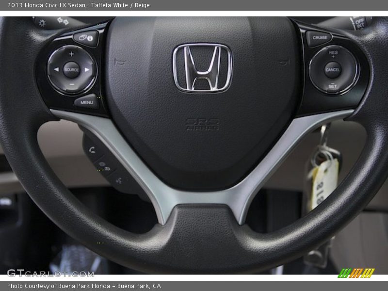 Taffeta White / Beige 2013 Honda Civic LX Sedan