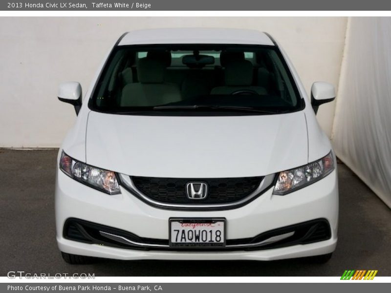 Taffeta White / Beige 2013 Honda Civic LX Sedan