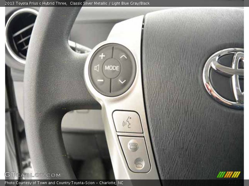Classic Silver Metallic / Light Blue Gray/Black 2013 Toyota Prius c Hybrid Three
