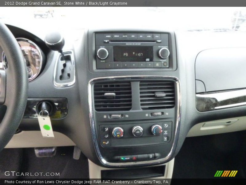 Stone White / Black/Light Graystone 2012 Dodge Grand Caravan SE