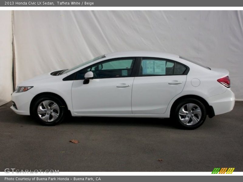 Taffeta White / Beige 2013 Honda Civic LX Sedan