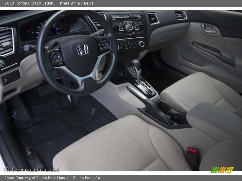 Taffeta White / Beige 2013 Honda Civic LX Sedan