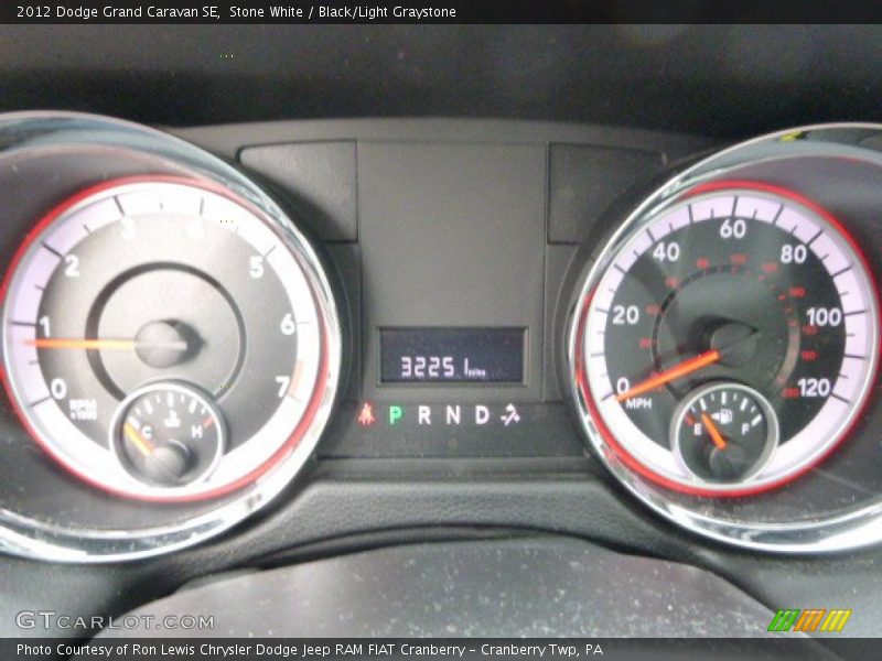 Stone White / Black/Light Graystone 2012 Dodge Grand Caravan SE