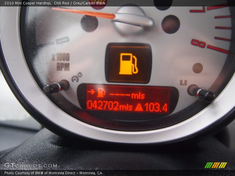 Chili Red / Grey/Carbon Black 2010 Mini Cooper Hardtop