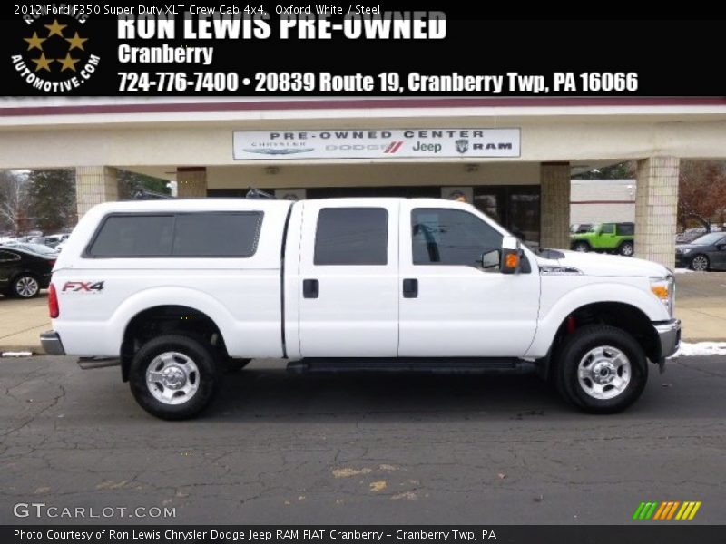 Oxford White / Steel 2012 Ford F350 Super Duty XLT Crew Cab 4x4