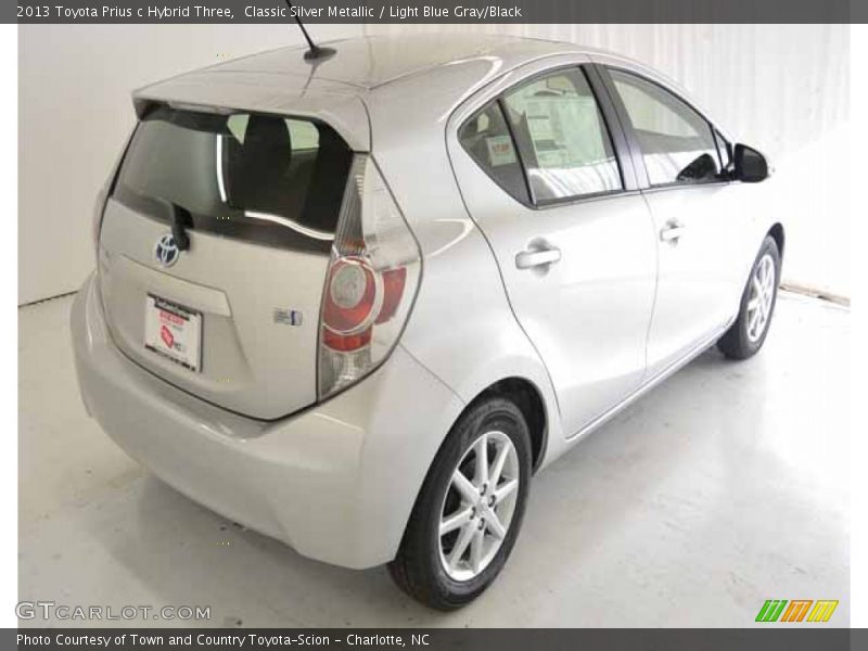 Classic Silver Metallic / Light Blue Gray/Black 2013 Toyota Prius c Hybrid Three