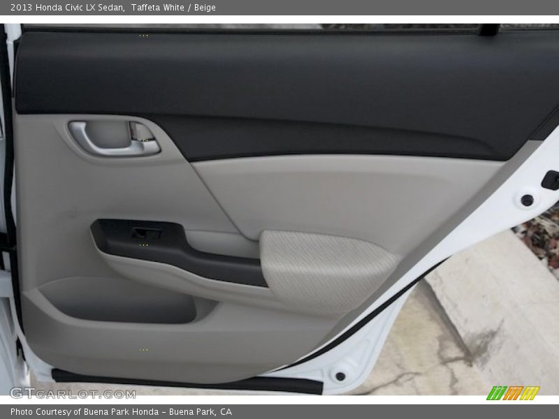 Taffeta White / Beige 2013 Honda Civic LX Sedan
