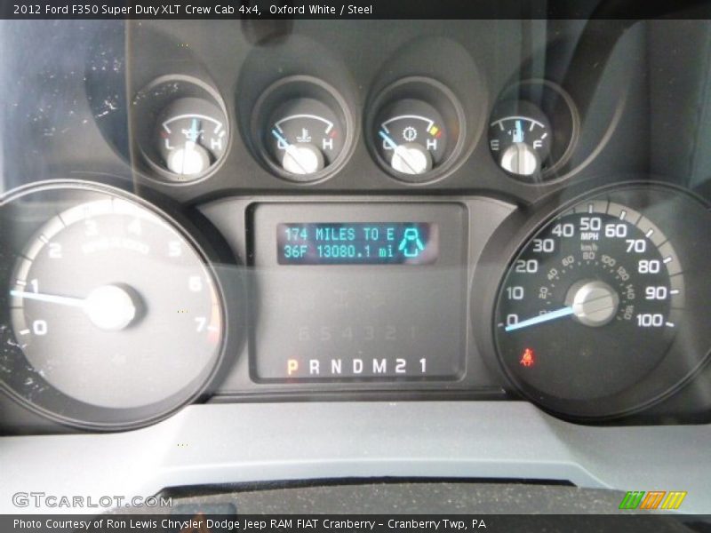 Oxford White / Steel 2012 Ford F350 Super Duty XLT Crew Cab 4x4