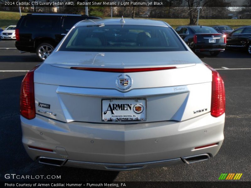 Radiant Silver Metallic / Light Platinum/Jet Black 2014 Cadillac CTS Luxury Sedan AWD