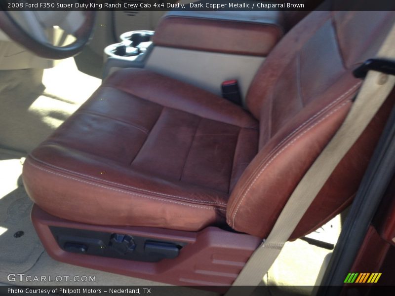 Dark Copper Metallic / Chaparral Brown 2008 Ford F350 Super Duty King Ranch Crew Cab 4x4 Dually