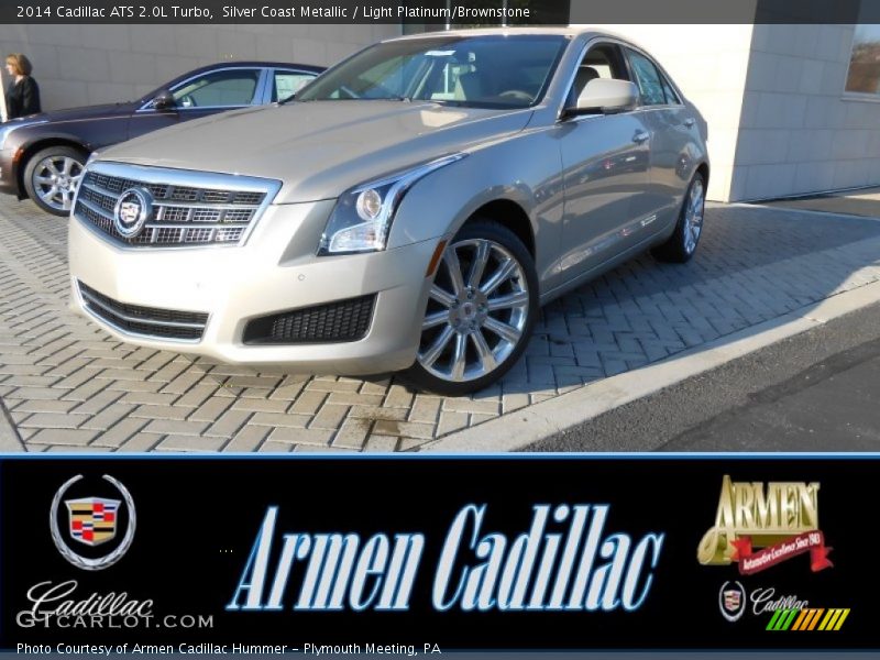 Silver Coast Metallic / Light Platinum/Brownstone 2014 Cadillac ATS 2.0L Turbo