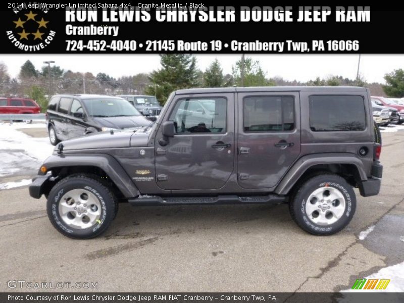 Granite Metallic / Black 2014 Jeep Wrangler Unlimited Sahara 4x4