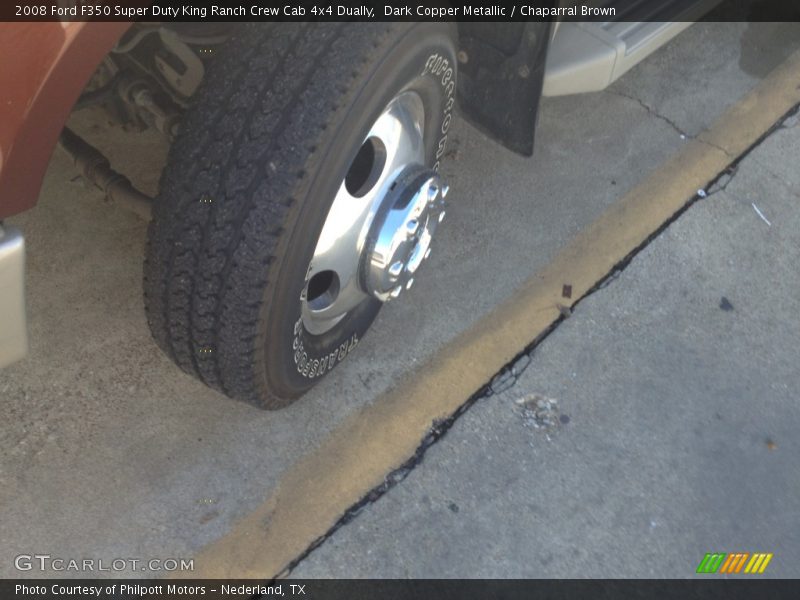 Dark Copper Metallic / Chaparral Brown 2008 Ford F350 Super Duty King Ranch Crew Cab 4x4 Dually